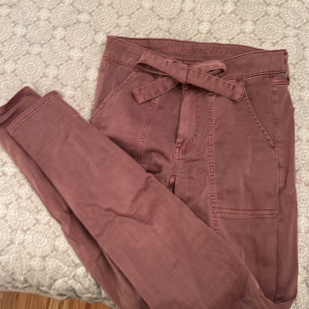 AE Mauve colored denim pant.